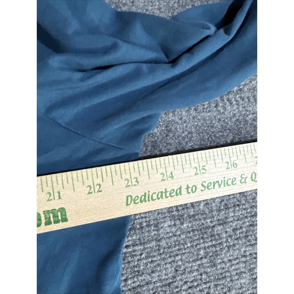 Duluth Trading Co Men's Shirt Teal XL 3/4 Sleeve Crew Neck - Picture 3 of 6